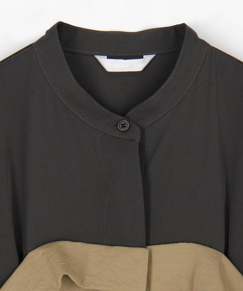 NICOLE white(ニコルホワイト)の「ドッキングワンピース(ワンピース・レディース・グレー/カーキ/チャコール・FREE)」の9枚目の写真