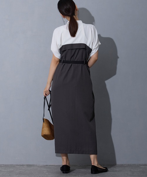 NICOLE white(ニコルホワイト)の「ドッキングワンピース(ワンピース・レディース・グレー/カーキ/チャコール・FREE)」の21枚目の写真