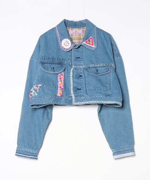 ANREALAGE HOMME 25SS ビーズデニムジャケット 46 BEADS HAND DRAWING DENIM JACKET（デニムジャケット）｜anrealage