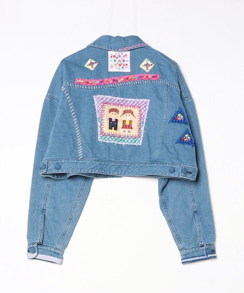 ANREALAGE HOMME 25SS ビーズデニムジャケット 46 BEADS HAND DRAWING DENIM JACKET（デニムジャケット）｜anrealage
