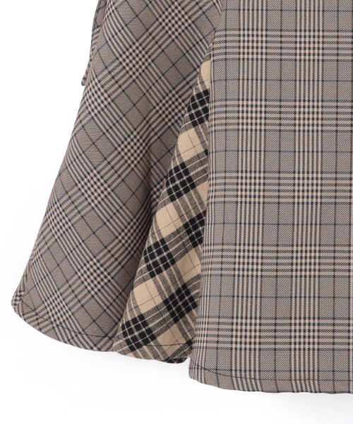 M DOLLY original* shirt docking check block dress/シャツ