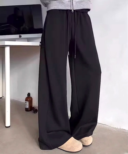 BARELY BLUE（ベアリーブルー）の「【 BARELY BLUE / ベアリーブルー 】 ルーズ シルエット スウェット パンツ / UNISEX（スウェットパンツ・メンズ・ブラック/グレー・MEDIUM/LARGE）」の2枚目の写真