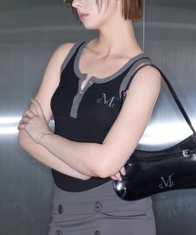 MUCENT(Zg)́y{/WEBzMUCENT(Zg)/zF {^ u ^Ngbv/COLOR-POP BUTTON CROP SLEEVELESS(^Ngbv)