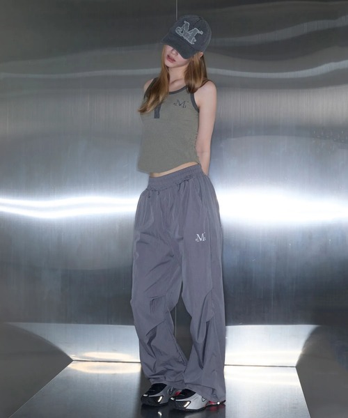 MUCENT（ムセント）の「【日本未発売/WEB限定】MUCENT(ムセント)/配色 ボタン リブ タンクトップ/COLOR-POP BUTTON CROP SLEEVELESS（タンクトップ・レディース・グレー/ブラック/カーキ/サックスブルー/ブラウン/ピンク・FREE）」の11枚目の写真