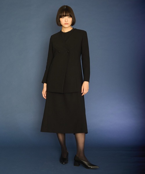 Ranerrh(ラネリ)の「フォーマルミニマルドレス【喪服・礼服】【入卒式・結婚式】【セットアップ展開有】【正喪服】【春秋冬用】【入学式・卒業式】(ワンピース・レディース・ブラック・38)」の14枚目の写真