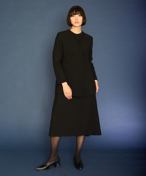 Ranerrh(ラネリ)の「フォーマルミニマルドレス【喪服・礼服】【入卒式・結婚式】【セットアップ展開有】【正喪服】【春秋冬用】【入学式・卒業式】(ワンピース・レディース・ブラック・38)」の11枚目の写真