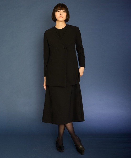 Ranerrh(ラネリ)の「フォーマルミニマルドレス【喪服・礼服】【入卒式・結婚式】【セットアップ展開有】【正喪服】【春秋冬用】【入学式・卒業式】(ワンピース・レディース・ブラック・38)」の12枚目の写真