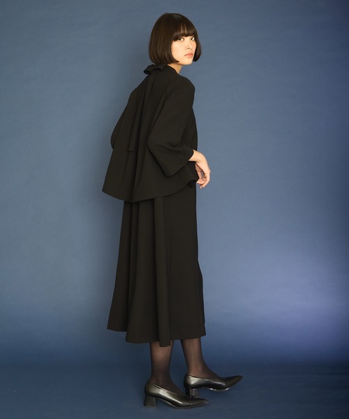 Ranerrh(ラネリ)の「フォーマルミニマルドレス【喪服・礼服】【入卒式・結婚式】【セットアップ展開有】【正喪服】【春秋冬用】【入学式・卒業式】(ワンピース・レディース・ブラック・38)」の10枚目の写真