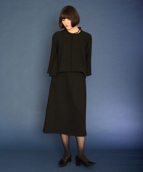 Ranerrh(ラネリ)の「フォーマルミニマルドレス【喪服・礼服】【入卒式・結婚式】【セットアップ展開有】【正喪服】【春秋冬用】【入学式・卒業式】(ワンピース・レディース・ブラック・38)」の9枚目の写真