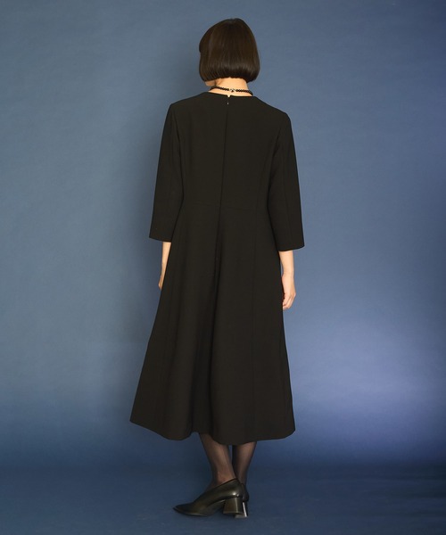 Ranerrh(ラネリ)の「フォーマルミニマルドレス【喪服・礼服】【入卒式・結婚式】【セットアップ展開有】【正喪服】【春秋冬用】【入学式・卒業式】(ワンピース・レディース・ブラック・38)」の7枚目の写真