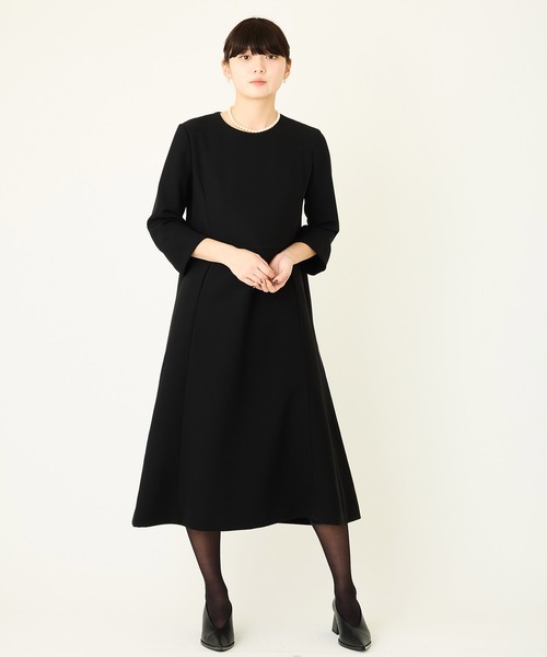 Ranerrh(ラネリ)の「フォーマルミニマルドレス【喪服・礼服】【入卒式・結婚式】【セットアップ展開有】【正喪服】【春秋冬用】【入学式・卒業式】(ワンピース・レディース・ブラック・38)」の19枚目の写真