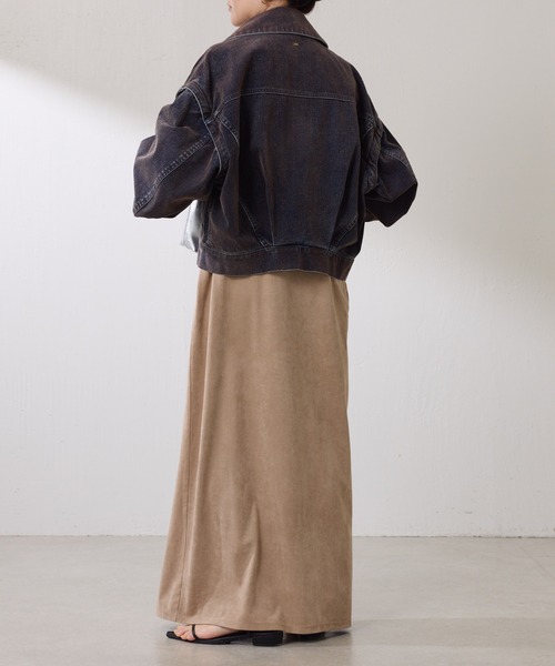 COLLAGE GALLARDAGALANTE（コラージュガリャルダガランテ）の「カスタムフロッキーGジャン（デニムジャケット・レディース・グレー/ネイビー・FREE）」の20枚目の写真