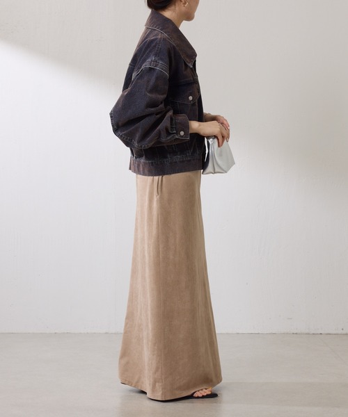 COLLAGE GALLARDAGALANTE（コラージュガリャルダガランテ）の「カスタムフロッキーGジャン（デニムジャケット・レディース・グレー/ネイビー・FREE）」の21枚目の写真