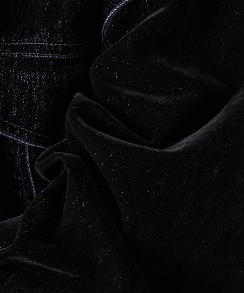 COLLAGE GALLARDAGALANTE（コラージュガリャルダガランテ）の「カスタムフロッキーGジャン（デニムジャケット・レディース・グレー/ネイビー・FREE）」の22枚目の写真