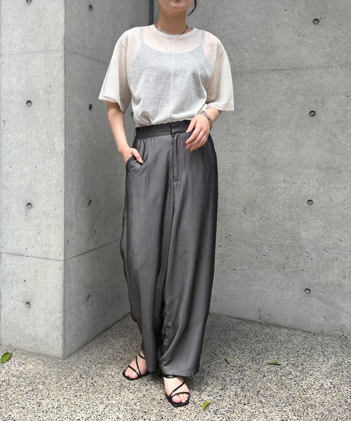 ニット セーター 「＆g'aime」フレアスリーブラメニット　Shimmer Flare Sleeve Top レディース セール】【&g'aime】フレアスリーブラメニット Shimmer Flare