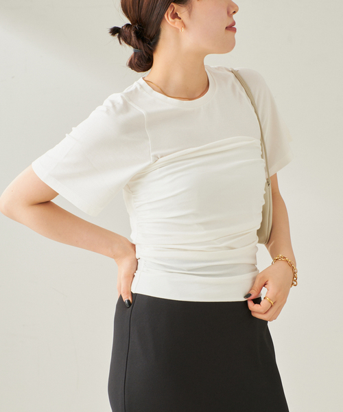 ＊今期＊Plage ギャザー ビスチェTEE plage｜ギャザー ビスチェTEE | Rakuten Fashion(楽天