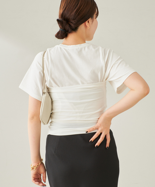 2025SS Plage ギャザー ビスチェTEE plage｜ギャザー ビスチェTEE | Rakuten Fashion(楽天