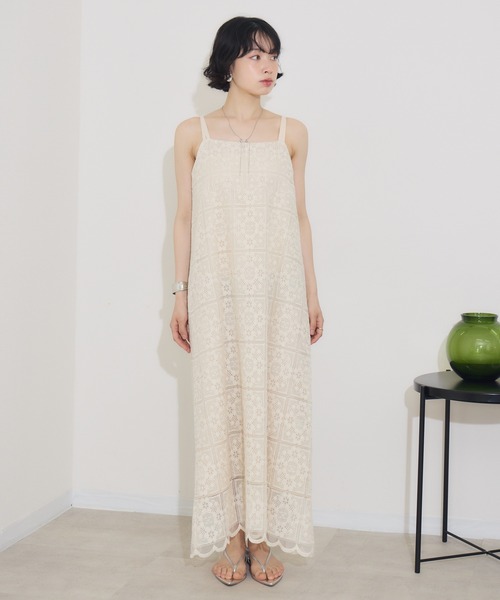 KATHARINE ROSS（キャサリンロス）の「【KATHARINE ROSS】トップス×レースキャミワンピース SET（ワンピース・レディース・ブラック/アイボリー・MEDIUM）」の19枚目の写真