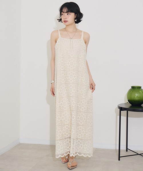 KATHARINE ROSS（キャサリンロス）の「【KATHARINE ROSS】トップス×レースキャミワンピース SET（ワンピース・レディース・ブラック/アイボリー・MEDIUM）」の18枚目の写真