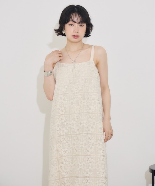 KATHARINE ROSS（キャサリンロス）の「【KATHARINE ROSS】トップス×レースキャミワンピース SET（ワンピース・レディース・ブラック/アイボリー・MEDIUM）」の16枚目の写真