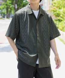 ITEMS URBANRESEARCH | ジオメレースオープンカラー半袖シャツ(シャツ/ブラウス)