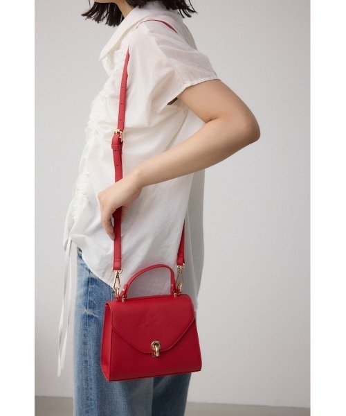 AZUL by moussy（アズールバイマウジー）の「リングターンロックミニハンドバッグ（ショルダーバッグ・レディース・ブラック/レッド/シルバー系その他・FREE）」の15枚目の写真