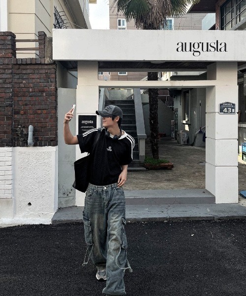 COSYHARU（コシハル）の「ルブテアウトサイドトラック半袖Tシャツ（Tシャツ/カットソー・メンズ・クリーム/レッド/ブラック・FREE）」の13枚目の写真