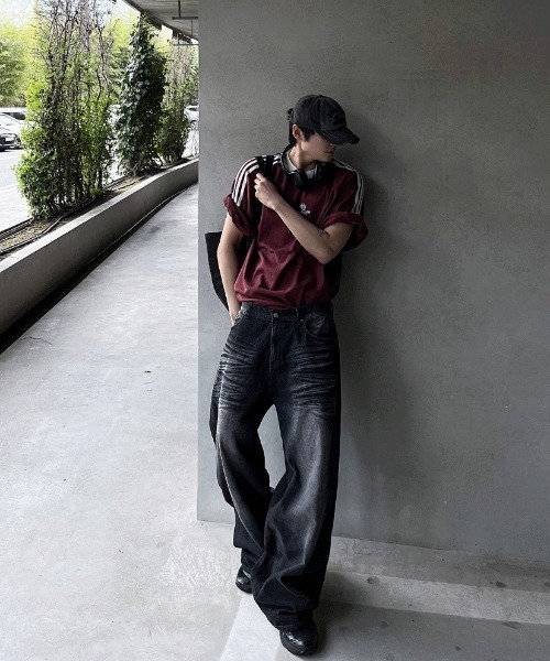 COSYHARU（コシハル）の「ルブテアウトサイドトラック半袖Tシャツ（Tシャツ/カットソー・メンズ・クリーム/レッド/ブラック・FREE）」の20枚目の写真