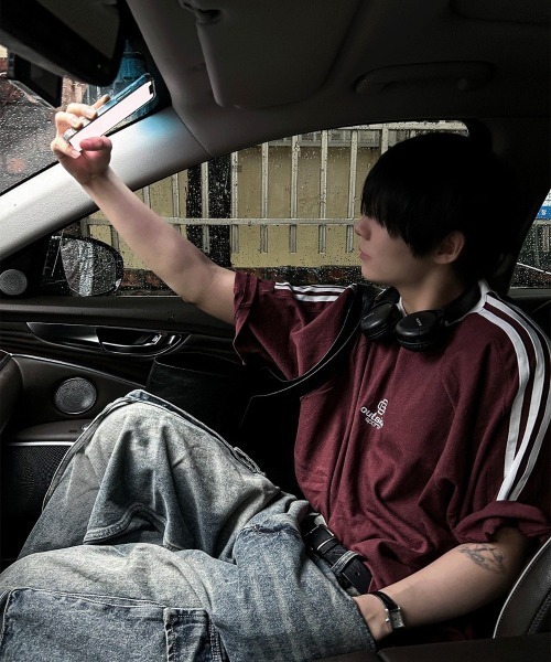 COSYHARU（コシハル）の「ルブテアウトサイドトラック半袖Tシャツ（Tシャツ/カットソー・メンズ・クリーム/レッド/ブラック・FREE）」の18枚目の写真