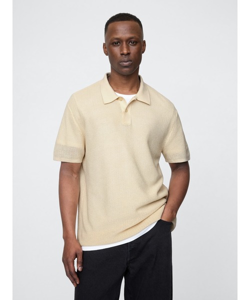 extreme cashmereニットポロシャツベージュ extreme cashmereニットポロシャツベージュ Extreme Cashmere