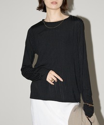 ワイドリブロングスリーブTシャツ