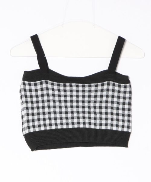 Lilamusant(リラミュゾン)の「《Lilamusant(リラミュゾン)》クロップドチェックキャミソール ハートモチーフ ビスチェ ショート丈 韓国 Y2K(キャミソール・レディース・ピンク/ボルドー/オレンジ/ホワイト/ブラック/レッド・FREE)」の10枚目の写真