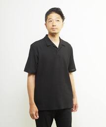 MEN'S MELROSE | テクスチャーメッシュスキッパーポロシャツ(ポロシャツ)