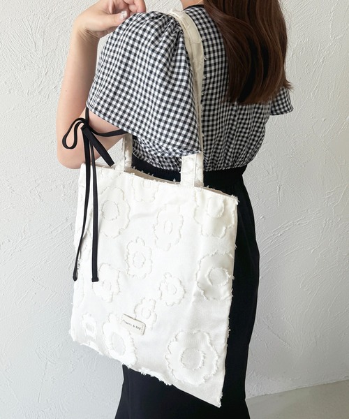 apres jour×ARIAZ】フラワージャガードトートバッグ（トート