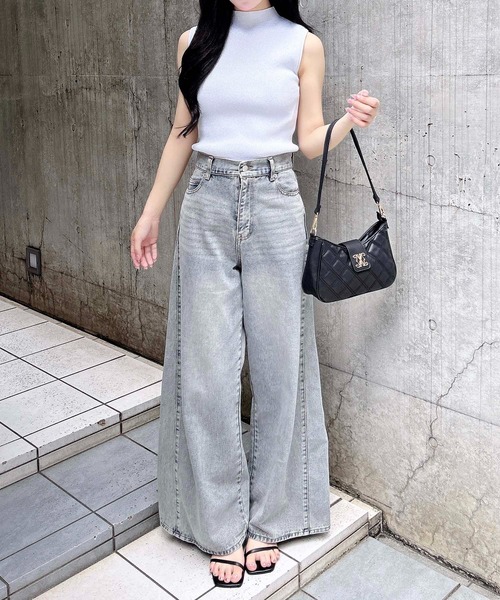 INGNI（イング）の「ラメノースリニット（ニット/セーター・レディース・オフホワイト/ブラック/サックスブルー/ピンク・M）」の9枚目の写真