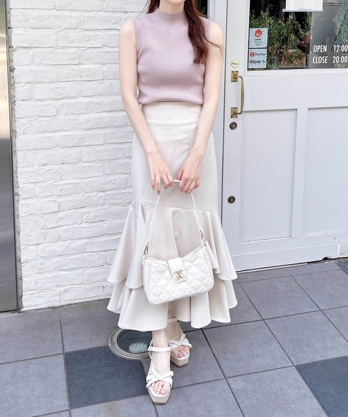 INGNI（イング）の「ラメノースリニット（ニット/セーター・レディース・オフホワイト/ブラック/サックスブルー/ピンク・M）」の21枚目の写真