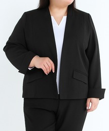 Newlyme（ニューリーミー）の「【大きいサイズ】ノーカラージャケット（ノーカラージャケット）」