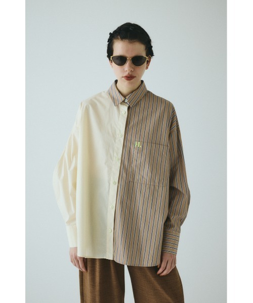 ヘリンドットサイ（HeRIN．CYE）/Bicolor shirt セール】Bicolor shirt バイカラーシャツ（シャツ/ブラウス）｜HeRIN
