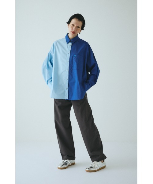 ヘリンドットサイ（HeRIN．CYE）/Bicolor shirt セール】Bicolor shirt バイカラーシャツ（シャツ/ブラウス）｜HeRIN
