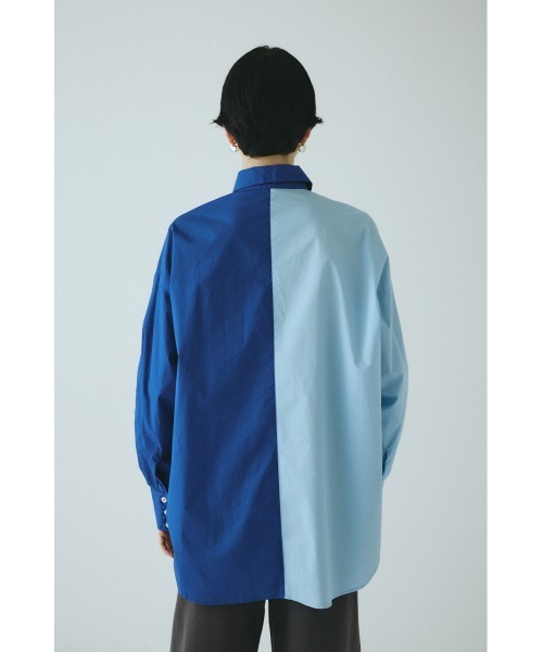 HeRIN.CYE(ヘリンドットサイ)の「Bicolor shirt バイカラーシャツ(シャツ/ブラウス・レディース・ピンク/ベージュ系その他/ブルー・FREE)」の5枚目の写真