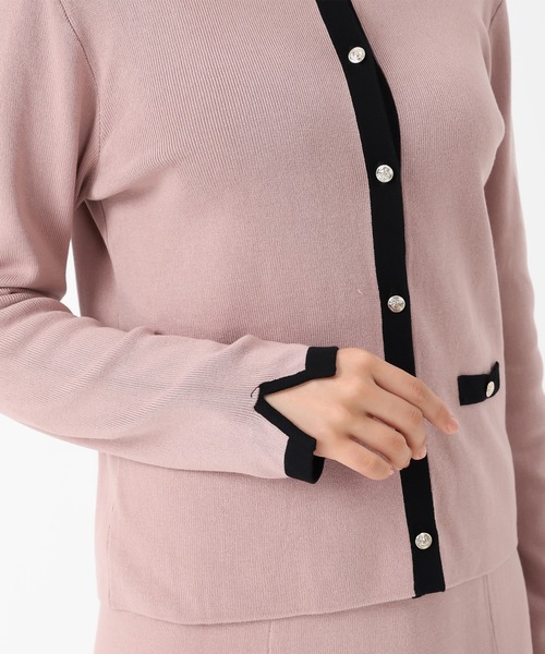 MISCH MASCH（ミッシュマッシュ）の「WEB限定 配色ニットセットアップ（ワンピース・レディース・ピンク/ブラック・ﾌﾘ-）」の12枚目の写真