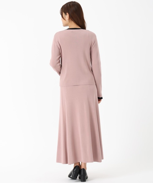 セール】WEB限定 2025秋冬新作 配色ニットセットアップ（ワンピース