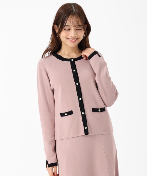 セール】WEB限定 2025秋冬新作 配色ニットセットアップ（ワンピース