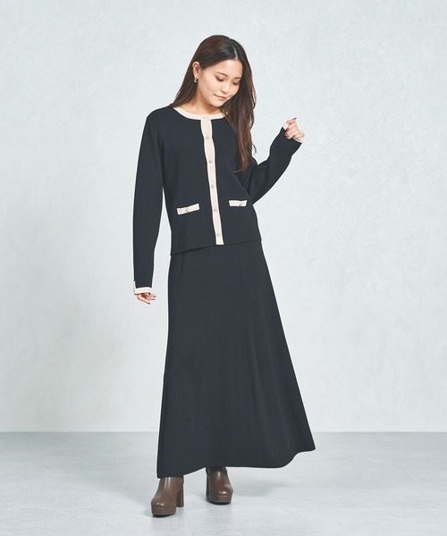 MISCH MASCH（ミッシュマッシュ）の「WEB限定 配色ニットセットアップ（ワンピース・レディース・ピンク/ブラック・ﾌﾘ-）」の20枚目の写真