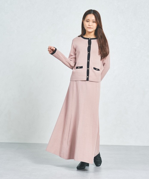 MISCH MASCH（ミッシュマッシュ）の「WEB限定 配色ニットセットアップ（ワンピース・レディース・ピンク/ブラック・ﾌﾘ-）」の21枚目の写真