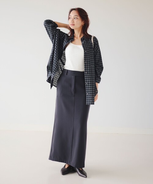 B:MING by BEAMS（ビーミングバイビームス）の「ビッグポケット チェック シャツ（シャツ/ブラウス・レディース・ピンク/カーキ/グレー・ONE SIZE）」の4枚目の写真