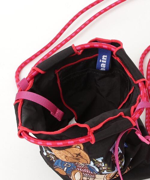 DOUBLE STANDARD CLOTHING（ダブルスタンダードクロージング）の「Ball&Chain / フラワーベア ミニショッピングバッグ（エコバッグ/サブバッグ・レディース・ブラック・FREE）」の2枚目の写真