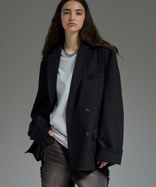 セール】【cussil/クシル】ルーズシルエットヘビードレープダブル