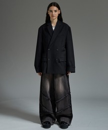 cussil（クシル）の「【cussil クシル】ルーズシルエットヘビードレープダブルブレストテーラードジャケット【セットアップ対応】（テーラードジャケット）」