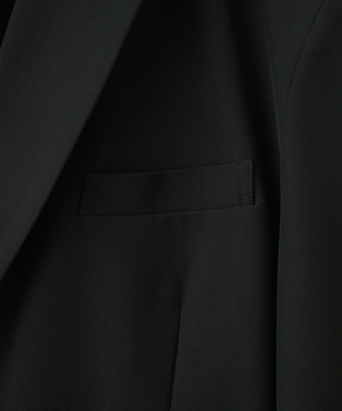 cussil（クシル）の「【cussil/クシル】ルーズシルエットヘビードレープダブルブレストテーラードジャケット【セットアップ対応】（テーラードジャケット・メンズ・ライトグレー/ブラック・L/M/S/XS）」の10枚目の写真